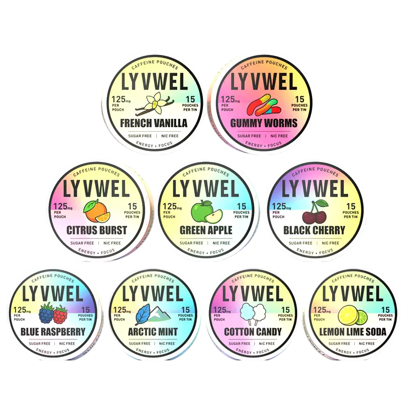 LyvWel 125mg Caffeine Pouches Variety Packs