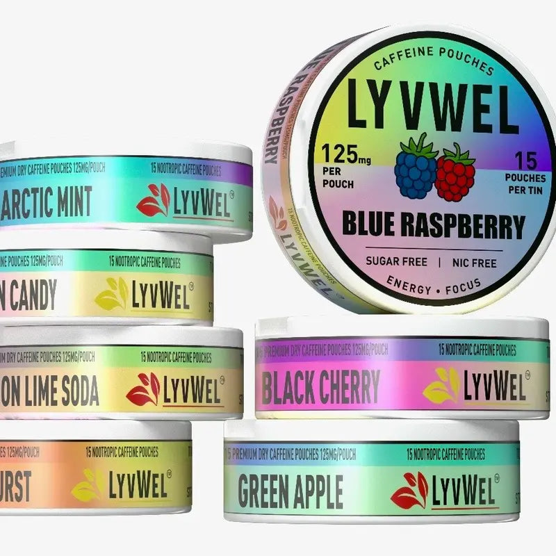 LyvWel 125mg Caffeine Pouches Variety Packs