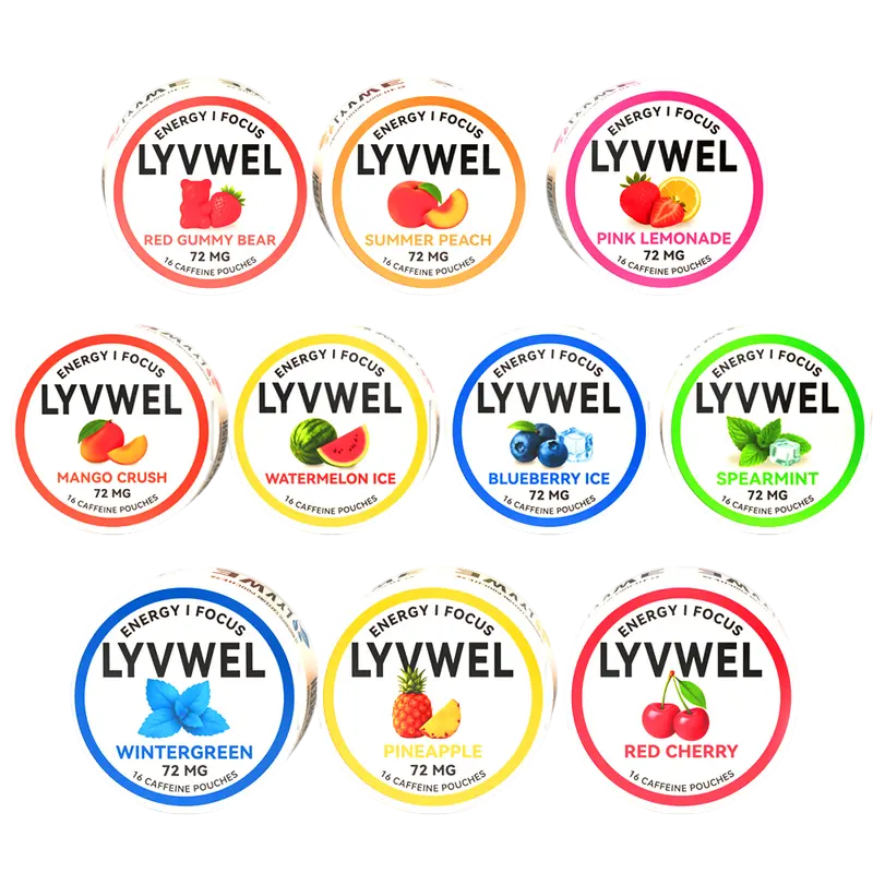 LyvWel 72mg Caffeine Pouches